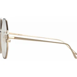 Linda Farrow - Leif Oversized Optical Glasses in Yellow Gold Black - LFL1148C6OPT - Linda Farrow Eyewear - Avvenice