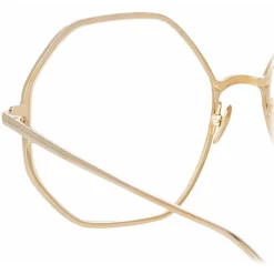 Linda Farrow - Leif Oversized Optical Glasses in Light Gold Brown - LFL1148C7OPT - Linda Farrow Eyewear - Avvenice