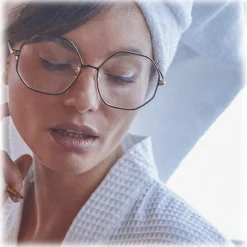 Linda Farrow - Leif Oversized Optical Glasses in Yellow Gold Black - LFL1148C6OPT - Linda Farrow Eyewear - Avvenice