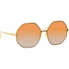 Linda Farrow - Leif Oversized Sunglasses in Yellow Gold Brown - LFL1148C4SUN - Linda Farrow Eyewear - Avvenice