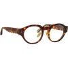 Linda Farrow - Leon Angular Optical Glasses in Tortoiseshell - LFL1324C2OPT - Linda Farrow Eyewear - Avvenice