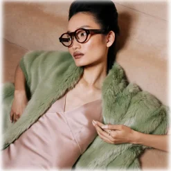 Linda Farrow - Leon Angular Optical Glasses in Tortoiseshell - LFL1324C2OPT - Linda Farrow Eyewear - Avvenice