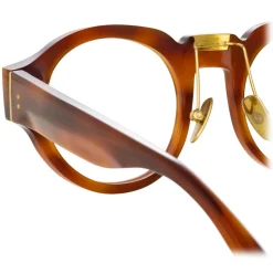 Linda Farrow - Leon Angular Optical Glasses in Horn - LFL1324C3OPT - Linda Farrow Eyewear - Avvenice