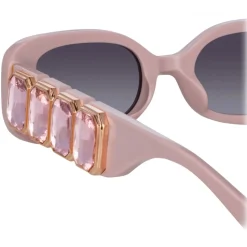 Linda Farrow - LF x Nima Benati The Lola Sunglasses in Pink Gemstone - LFL1117C12SUN - Linda Farrow Eyewear - Avvenice