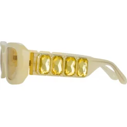 Linda Farrow - LF x Nima Benati The Lola Sunglasses in Yellow Gemstone - LFL1117C10SUN - Linda Farrow Eyewear - Avvenice
