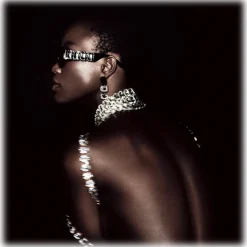 Linda Farrow - LF x Nima Benati The Lola Sunglasses in Black Gemstone - LFL1117C1SUN - Linda Farrow Eyewear - Avvenice