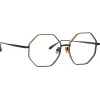 Linda Farrow - Lianas Hexagon Optical Glasses in Black - LFL1253C4OPT - Linda Farrow Eyewear - Avvenice