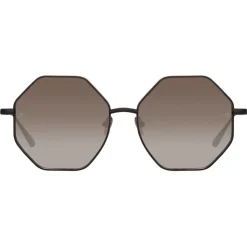 Linda Farrow - Lianas Hexagon Sunglasses in Black - LFL1253C1SUN - Linda Farrow Eyewear - Avvenice