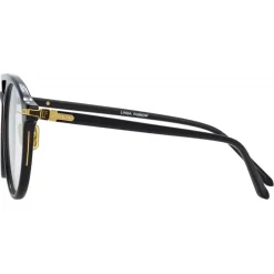 Linda Farrow - Linear Ando Aviator Optical Glasses in Black - LF23C1OPT - Linda Farrow Eyewear - Avvenice