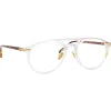 Linda Farrow - Linear Ando Aviator Optical Glasses in Clear - LF23C4OPT - Linda Farrow Eyewear - Avvenice