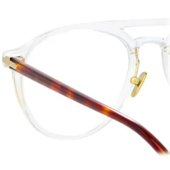 Linda Farrow - Linear Ando Aviator Optical Glasses in Clear - LF23C4OPT - Linda Farrow Eyewear - Avvenice