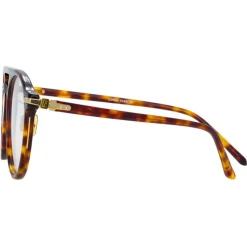 Linda Farrow - Linear Ando Aviator Optical Glasses in Tortoiseshell - LF23C2OPT - Linda Farrow Eyewear - Avvenice