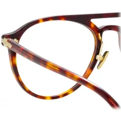 Linda Farrow - Linear Ando Aviator Optical Glasses in Tortoiseshell - LF23C2OPT - Linda Farrow Eyewear - Avvenice