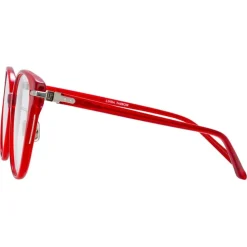 Linda Farrow - Linear Arch Cat Eye Optical Glasses in Crimson - LF26C6OPT - Linda Farrow Eyewear - Avvenice