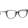 Linda Farrow - Linear Arch Cat Eye Optical Glasses in Black - LF26C1OPT - Linda Farrow Eyewear - Avvenice