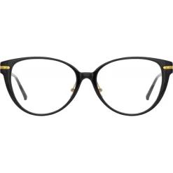 Linda Farrow - Linear Arch Cat Eye Optical Glasses in Black - LF26C1OPT - Linda Farrow Eyewear - Avvenice
