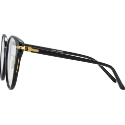 Linda Farrow - Linear Arch Cat Eye Optical Glasses in Black - LF26C1OPT - Linda Farrow Eyewear - Avvenice