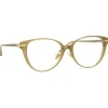 Linda Farrow - Linear Arch Cat Eye Optical Glasses in Khaki - LF26C5OPT - Linda Farrow Eyewear - Avvenice