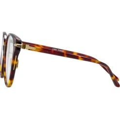 Linda Farrow - Linear Arch Cat Eye Optical Glasses in Tortoiseshell - LF26C2OPT - Linda Farrow Eyewear - Avvenice