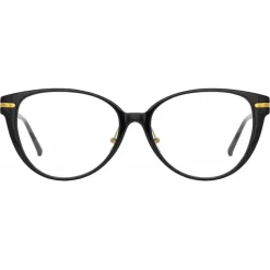 Linda Farrow - Linear Arch A Cat Eye Optical Glasses in Black - LF26AC1OPT - Linda Farrow Eyewear - Avvenice