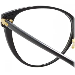 Linda Farrow - Linear Arch A Cat Eye Optical Glasses in Black - LF26AC1OPT - Linda Farrow Eyewear - Avvenice