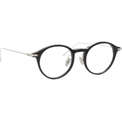 Linda Farrow - Linear Arris Oval Optical Glasses in Black - LF06C2OPT - Linda Farrow Eyewear - Avvenice