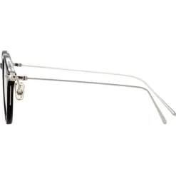 Linda Farrow - Linear Arris Oval Optical Glasses in Black - LF06C2OPT - Linda Farrow Eyewear - Avvenice