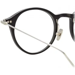 Linda Farrow - Linear Arris Oval Optical Glasses in Black - LF06C2OPT - Linda Farrow Eyewear - Avvenice