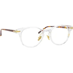 Linda Farrow - Linear Bay D-Frame Optical Glasses in Clear - LF25C4OPT - Linda Farrow Eyewear - Avvenice