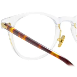 Linda Farrow - Linear Bay D-Frame Optical Glasses in Clear - LF25C4OPT - Linda Farrow Eyewear - Avvenice