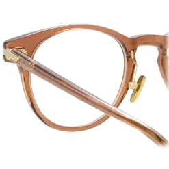 Linda Farrow - Linear Bay A D-Frame Optical Glasses in Tobacco - LF25AC3OPT - Linda Farrow Eyewear - Avvenice