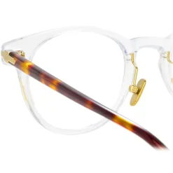 Linda Farrow - Linear Bay A D-Frame Optical Glasses in Clear - LF25AC4OPT - Linda Farrow Eyewear - Avvenice