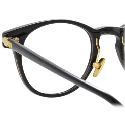 Linda Farrow - Linear Bay D-Frame Optical Glasses in Black - LF25C1OPT - Linda Farrow Eyewear - Avvenice