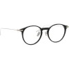 Linda Farrow - Linear Chevron A Oval Optical Glasses in Black - LF08AC2OPT - Linda Farrow Eyewear - Avvenice
