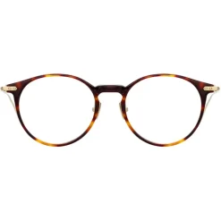 Linda Farrow - Linear Chevron Oval Optical Glasses in Tortoiseshell - LF08C3OPT - Linda Farrow Eyewear - Avvenice