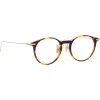 Linda Farrow - Linear Chevron A Oval Optical Glasses in Tortoiseshell - LF08AC3OPT - Linda Farrow Eyewear - Avvenice
