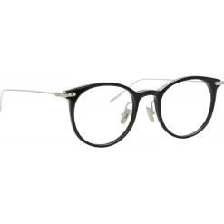 Linda Farrow - Linear Childs D-Frame Optical Glasses in Black - LF03C2OPT - Linda Farrow Eyewear - Avvenice