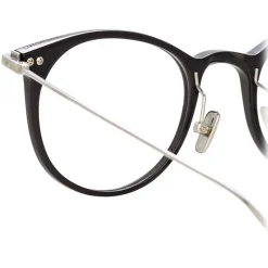 Linda Farrow - Linear Childs D-Frame Optical Glasses in Black - LF03C2OPT - Linda Farrow Eyewear - Avvenice