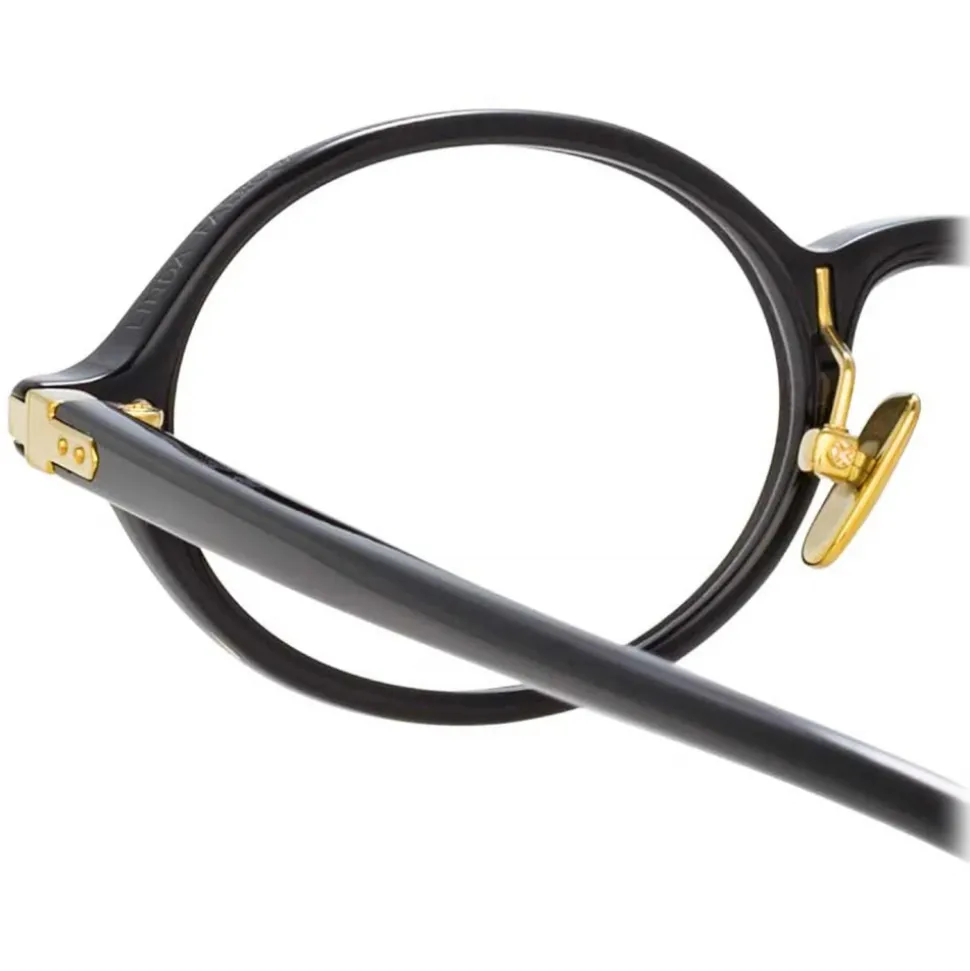 Linda Farrow - Linear Eaves Oval Optical Glasses in Black - LF11C1OPT - Linda Farrow Eyewear - Avvenice