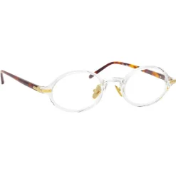 Linda Farrow - Linear Eaves Oval Optical Glasses in Clear - LF11C3OPT - Linda Farrow Eyewear - Avvenice