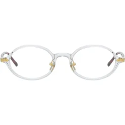 Linda Farrow - Linear Eaves Oval Optical Glasses in Clear - LF11C3OPT - Linda Farrow Eyewear - Avvenice