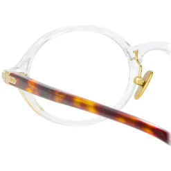 Linda Farrow - Linear Eaves Oval Optical Glasses in Clear - LF11C3OPT - Linda Farrow Eyewear - Avvenice