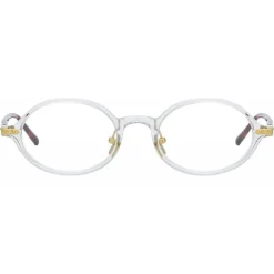 Linda Farrow - Linear Eaves A Oval Optical Glasses in Clear - LF11AC3OPT - Linda Farrow Eyewear - Avvenice