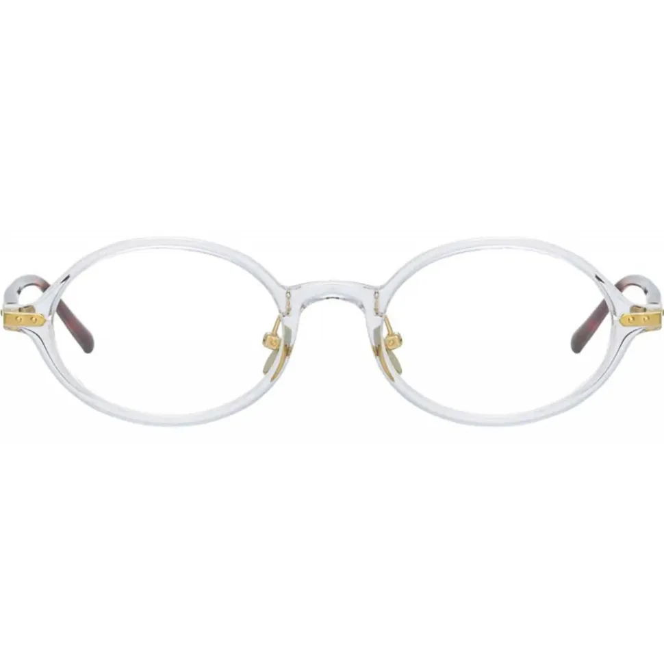Linda Farrow - Linear Eaves A Oval Optical Glasses in Clear - LF11AC3OPT - Linda Farrow Eyewear - Avvenice