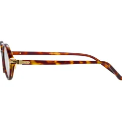 Linda Farrow - Linear Eaves A Oval Optical Glasses in Tortoiseshell - LF11AC2OPT - Linda Farrow Eyewear - Avvenice