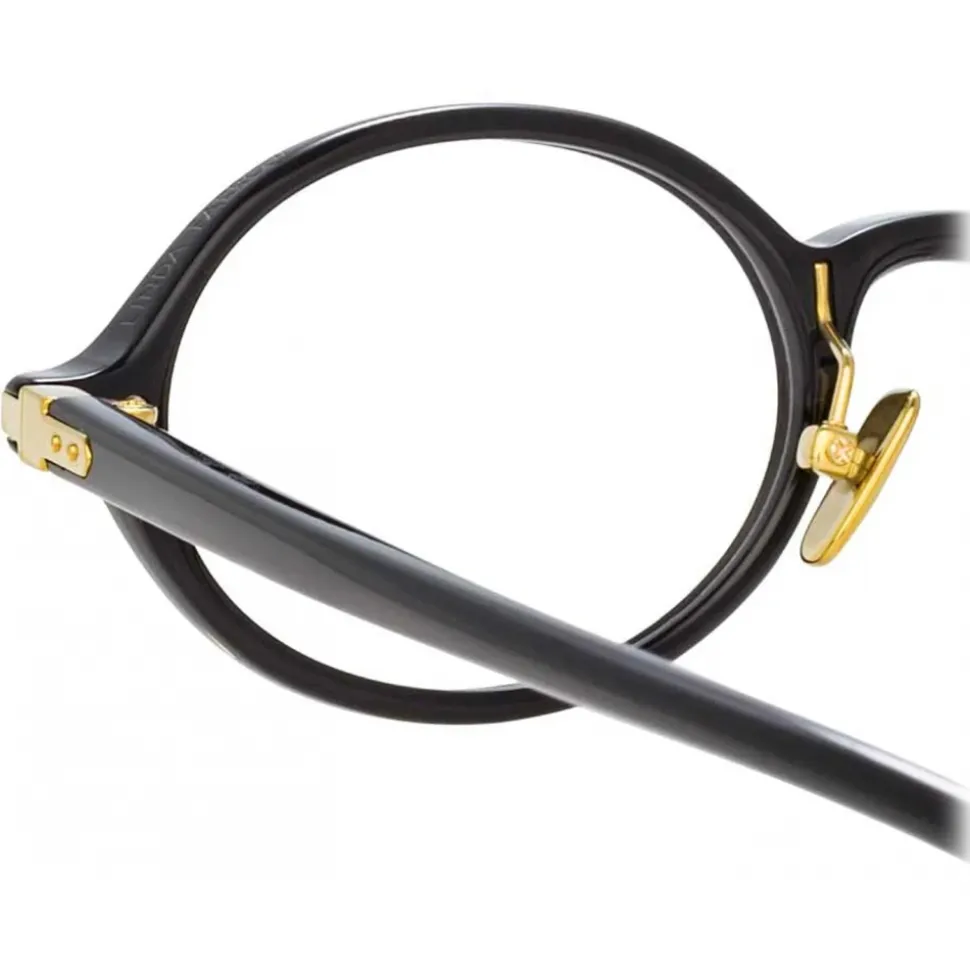 Linda Farrow - Linear Eaves A Oval Optical Glasses in Black - LF11AC1OPT - Linda Farrow Eyewear - Avvenice