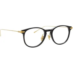 Linda Farrow - Linear Fuller D-Frame Optical Glasses in Black - LF01C1OPT - Linda Farrow Eyewear - Avvenice