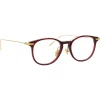Linda Farrow - Linear Fuller A D-Frame Optical Glasses in Burgundy - LF01AC4OPT - Linda Farrow Eyewear - Avvenice