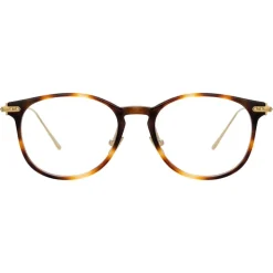 Linda Farrow - Linear Fuller D-Frame Optical Glasses in Tortoiseshell - LF01C7OPT - Linda Farrow Eyewear - Avvenice