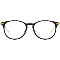 Linda Farrow - Linear Fuller A D-Frame Optical Glasses in Black - LF01AC1OPT - Linda Farrow Eyewear - Avvenice